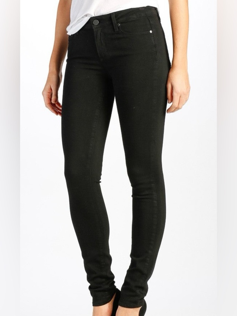 PAIGE Women's Black Skinny Jeans